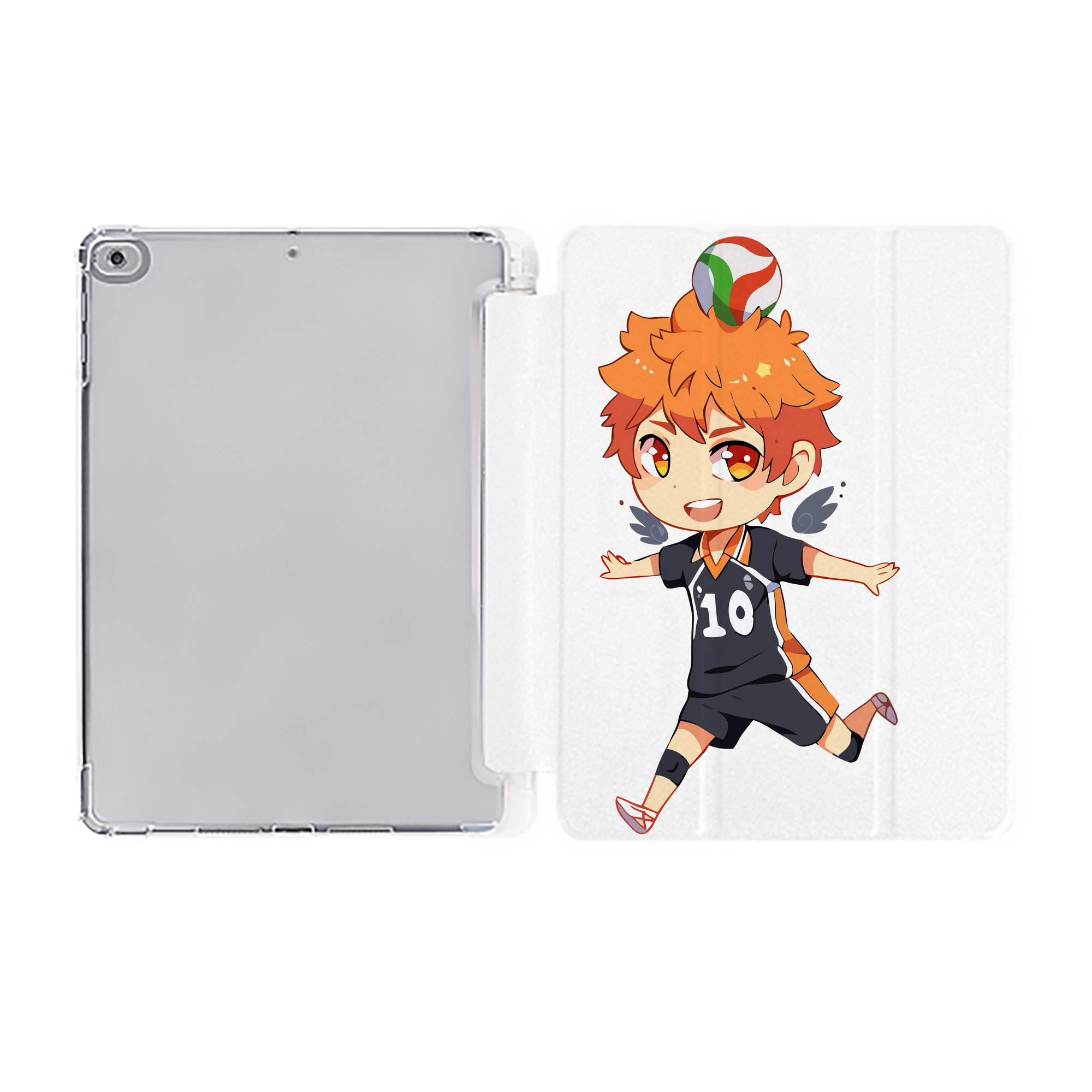 （画像用） ハイキュー!! Haikyu!! IPad ケース ペン収納付き 三つ折りスタンド PUレザー×シリコン 対応機種9.5/10.5/10.9インチ